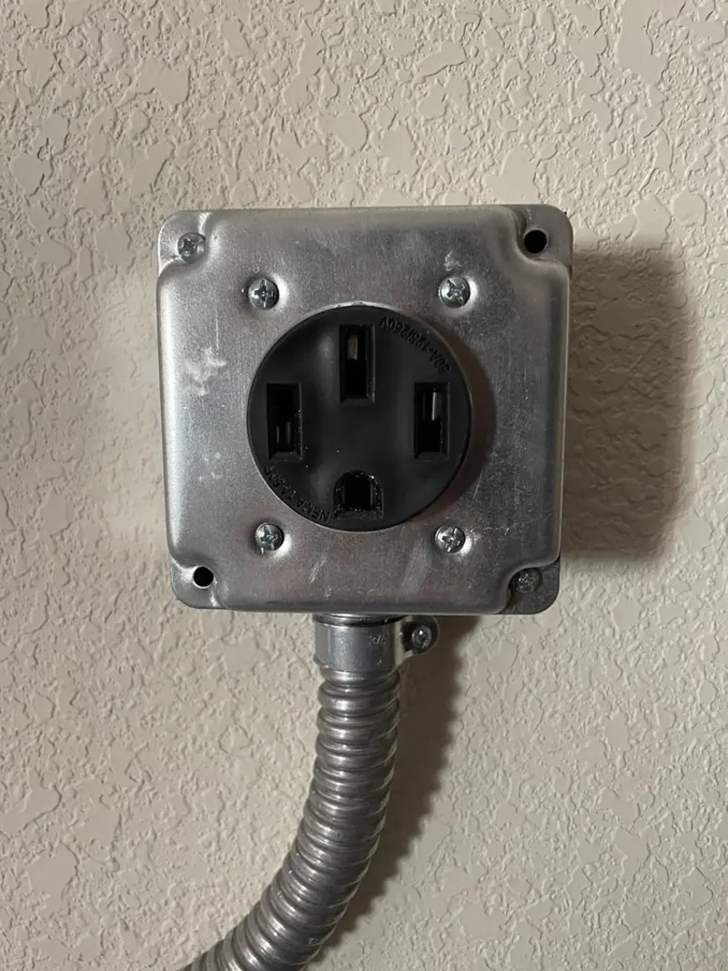 NEMA 14-50 outlet installed for Smart Home Electrical in Claremore